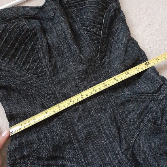 Strapless Sweetheart Neckline Denim Jumpsuit - Picture 10 of 13